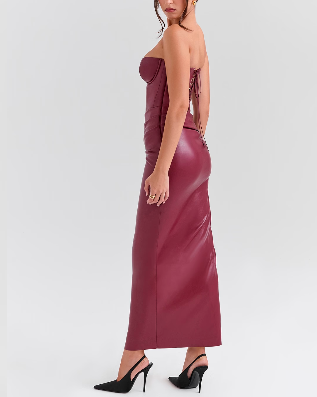 Scarlet Leather Dress